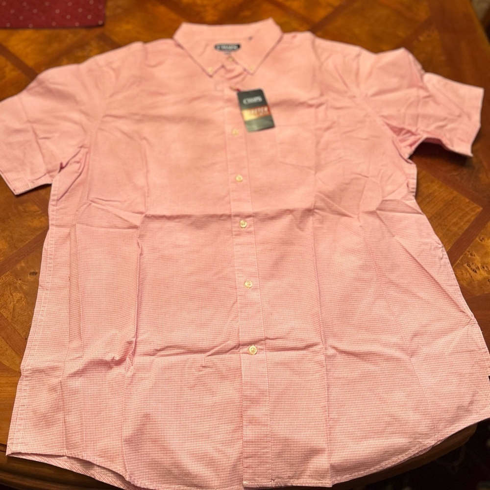 CHAPS Men's XL SS Button Down NWT NWT - image 1